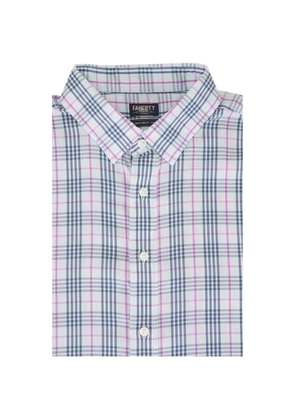 FAHERTY Movement check-pattern button-down shirt - Blue