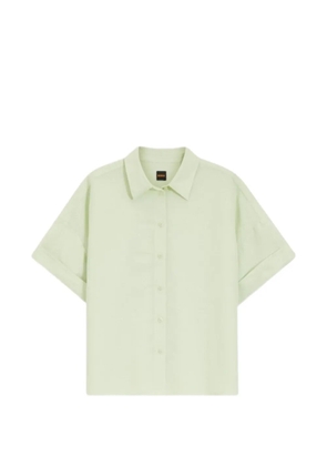 BOSS turn-up short-sleeve shirt - Green