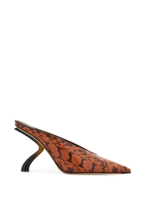 Ferragamo S-shaped heel mules - Brown