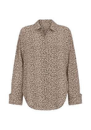 Odeeh leopard-print long-sleeve shirt - Brown