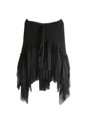 Ann Demeulemeester Bete ruffled asymmetric skirt - Black