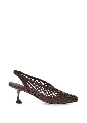 Proenza Schouler Tee perforated slingback pumps - Brown