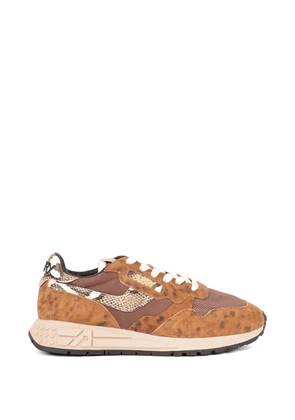 Autry Reelwind Low python-print leopard-print sneakers - Brown