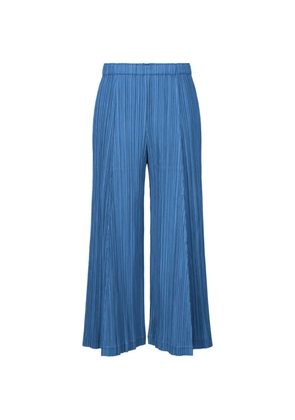 Pleats Please Issey Miyake pleated palazzo pants - Blue