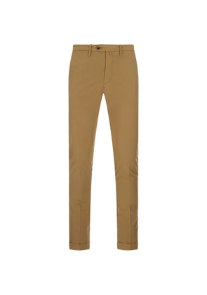 b settecento turn-up hems button-fastening trousers - Neutrals