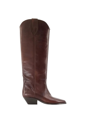 ISABEL MARANT Denvee leather cowboy boots - Brown