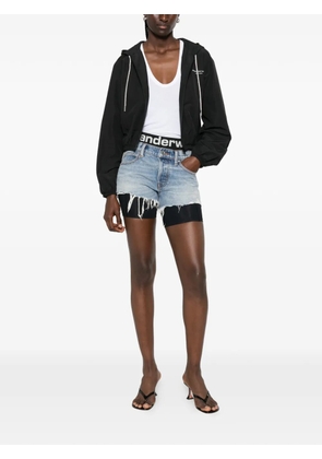 Alexander Wang layered frayed shorts - Blue