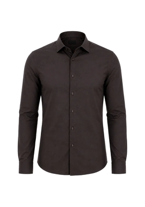 Kired long-sleeve button-down shirt - Brown