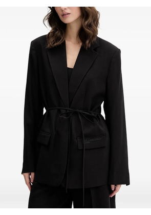 Karl Lagerfeld Jeans tie-waist blazer - Black