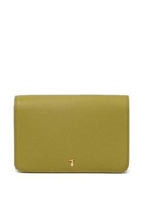 Trussardi grain-effect chain-strap shoulder bag - Green