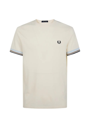 Fred Perry Laurel Wreath tipped-cuff T-shirt - Neutrals