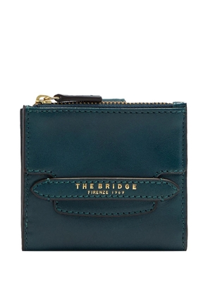 The Bridge logo-lettering leather wallet - Blue