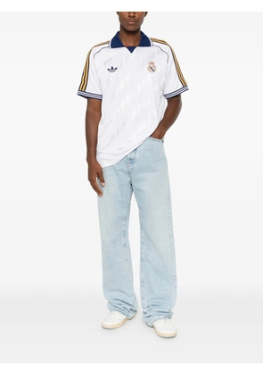 adidas Real OG logo-embroidered striped T-shirt - White