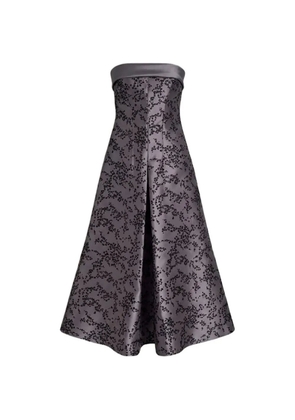 Alberta Ferretti sequin-embellished strapless midi dress - Grey