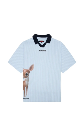 Pleasures Pet pinstripe polo shirt - Blue