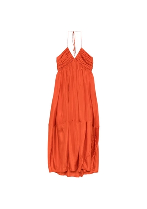 ZIMMERMANN Mahon ruched halterneck maxi dress - Orange