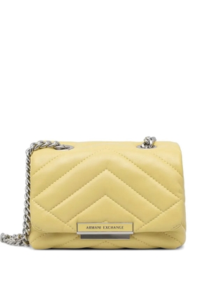 Armani Exchange quilted cross body mini bag - Yellow