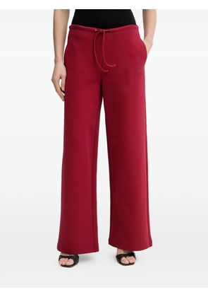 Trussardi wide-leg drawstring track pants - Red
