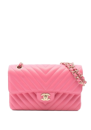 CHANEL Pre-Owned 2019 Chevron V-stitch shoulder bag - Pink