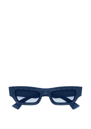 Gucci Eyewear GG monogram rectangle-frame sunglasses - Blue