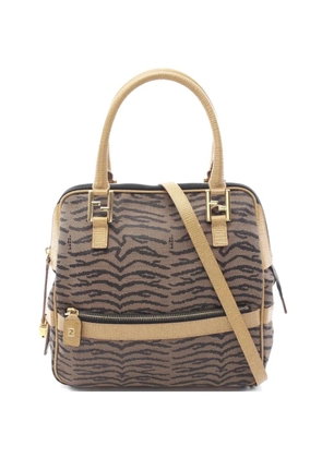 Fendi Pre-Owned Zebra canvas tote bag - Neutrals