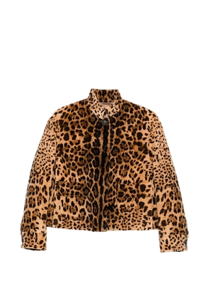 Max Mara Tedro leopard-print cropped jacket - Neutrals