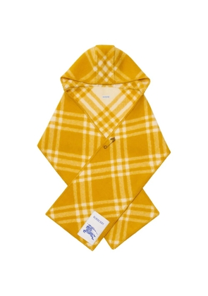 Burberry Check wool hooded scarf - Yellow