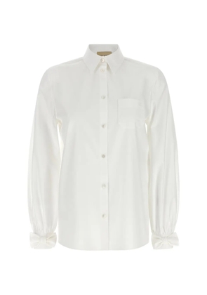 Valentino Garavani VLogo Signature bow-detail shirt - White