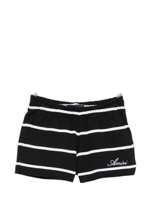 AMIRI striped logo-embroidered shorts - Black