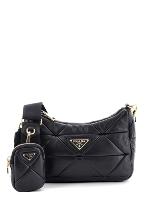 Prada Pre-Owned System Re-Edition Shoulder Bag Quilted Nappa Leather Small hobo bag - Black