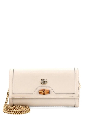 Gucci Pre-Owned Diana Wallet on Chain Leather clutch bag - Neutrals