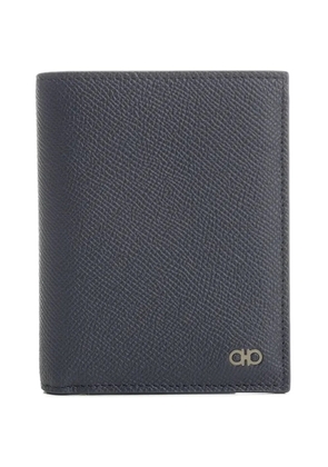 Ferragamo Gancini-plaque grained-leather wallet - Blue