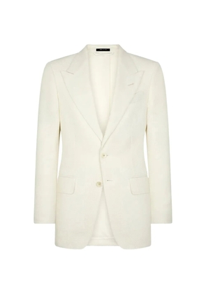 TOM FORD peak-lapel textured jacket - White