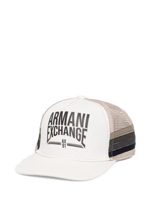 Armani Exchange logo-print baseball cap - White