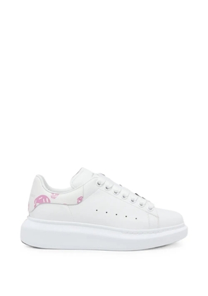 Alexander McQueen skull-print leather sneakers - White