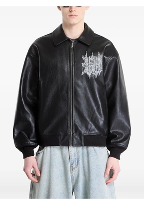 WASTED Stronghold varsity bomber jacket - Black