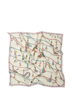 Versace Medusa rope-print scarf - Neutrals