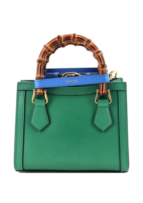 Gucci Pre-Owned Diana NM Bamboo Handle Tote Leather Mini crossbody bag - Green