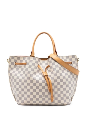 Louis Vuitton Pre-Owned 2016 Damier Azur Girolata bucket bag - White