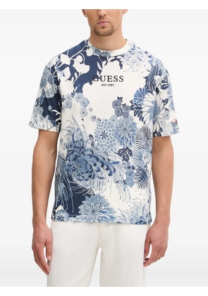 GUESS USA floral-print T-shirt - White