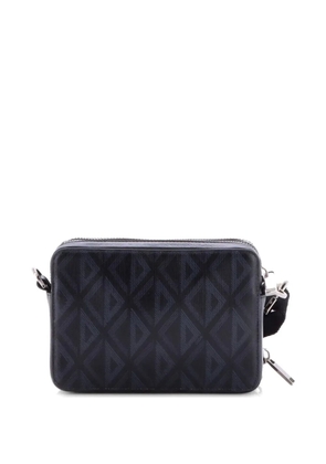 Christian Dior Pre-Owned Double Zip Crossbody Pouch CD Diamond Coated Canvas clutch bag - Black
