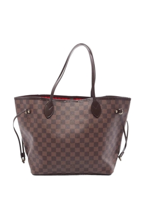 Louis Vuitton Pre-Owned 2012 Neverfull MM Damier leather tote bag - Brown