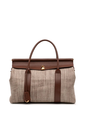 Loro Piana Pre-Owned 2010-2026 Toile Herringbone and Leather Loom L32 tote bag - Neutrals