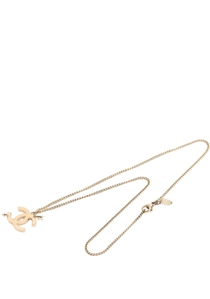 CHANEL Pre-Owned 2010 CC Gold Plated Enamel Arrow Pendant Necklace costume necklace