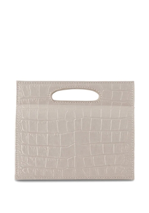 Tyler Ellis mini Stella stamped-satin tote bag - Neutrals