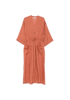 Valentino Pre-Owned 1980s drawstring-waist dress - Brown