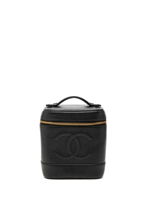 CHANEL Pre-Owned 2000-2002 CC Caviar vanity bag - Black