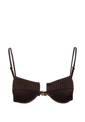 Baobab Roma textured underwire bikini top - Brown