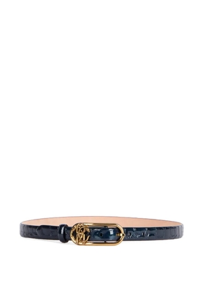 Roberto Cavalli croc-effect RC-Monogram belt - Blue