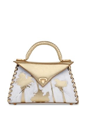 Tyler Ellis LJ small hand-painted tote bag - White